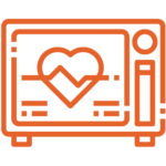 medical devices manufacturing orange icon