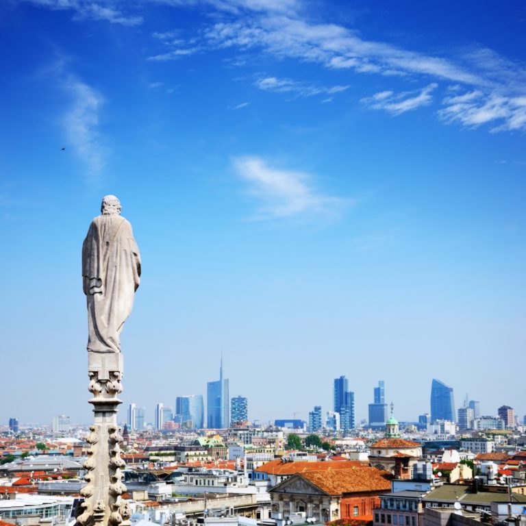 Skyline of Milan, Italy