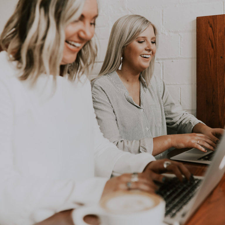 two women doing eLearning training