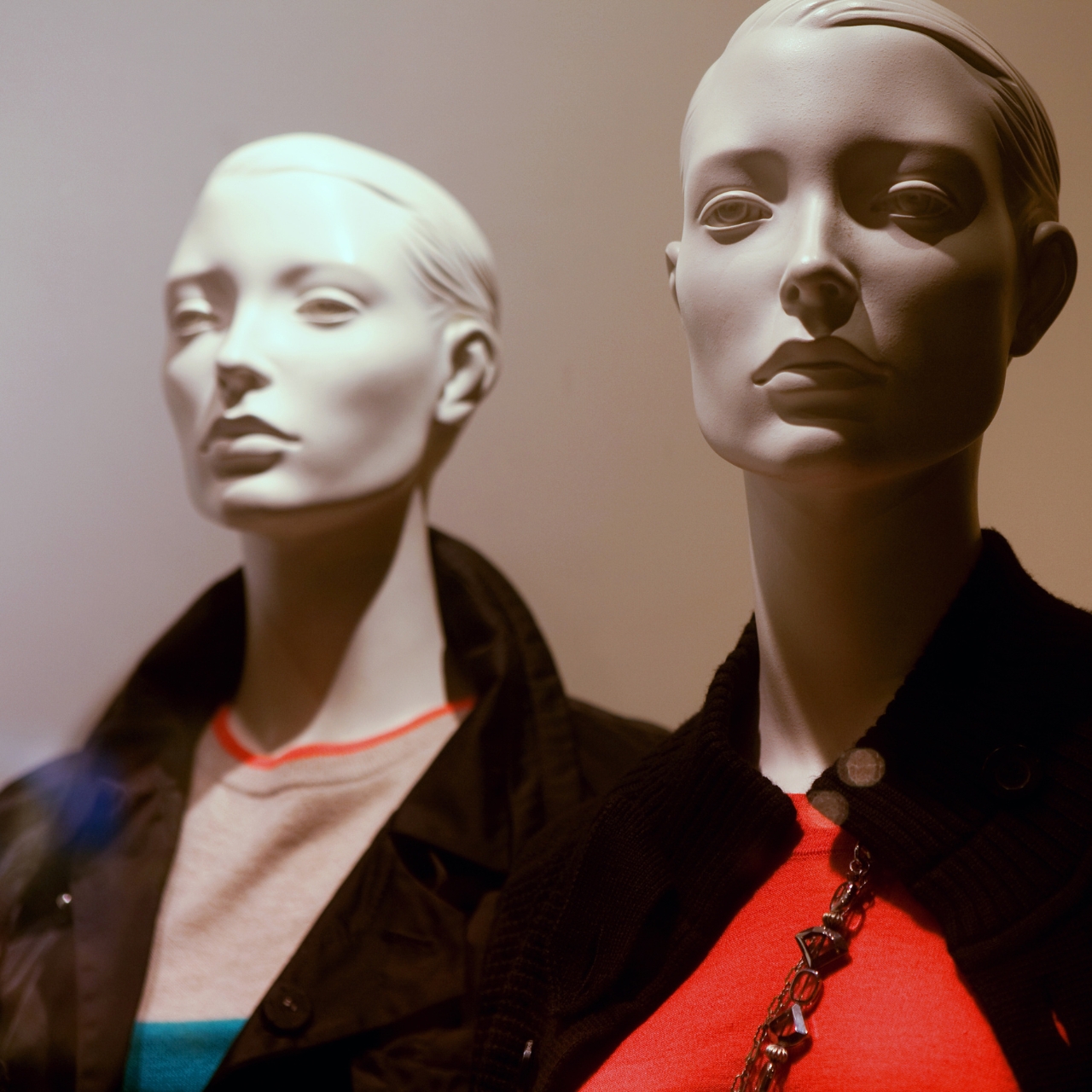 mannequins with italian fashion clothes