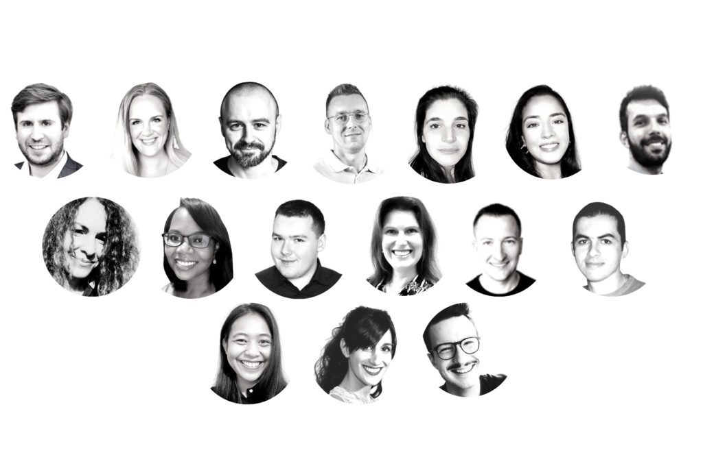 LingPerfect team members' headshots in black and white